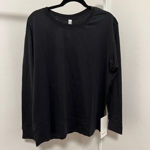 Lululemon All Yours Cotton Long Sleeve Top Size 10 Black